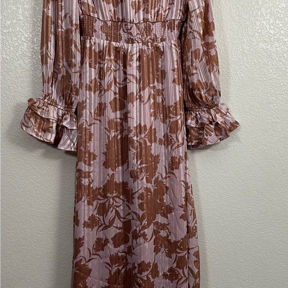 Lulus Exquisite Attention Lilac Floral Print Ruffled Long Sleeve Dress - Picture 5 of 11